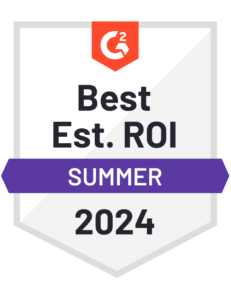 G2 Best Est. ROI - Summer 2024