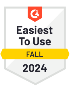 G2 Badge Easiest to Use Fall 2024